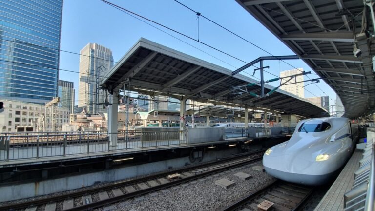Shinkansen train at Tokyo Station in Japan