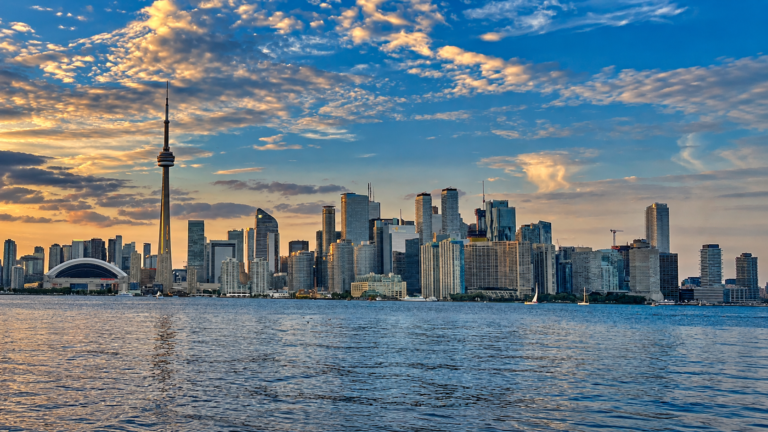 Toronto skyline viewed from Centre Island in Canada