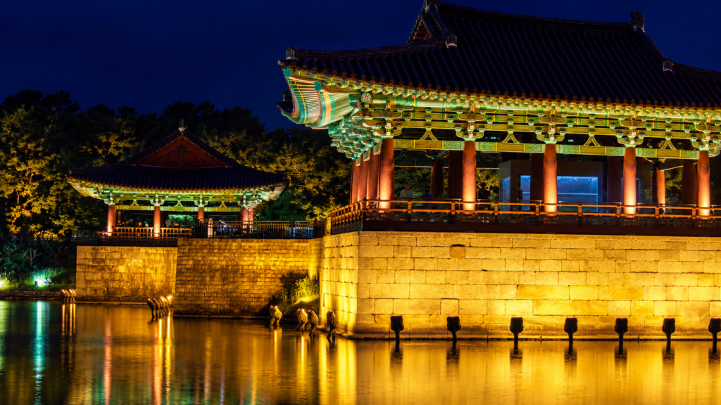 South Korea culture and local customs at Donggung Palace and Wolji Pond in Gyeongju
